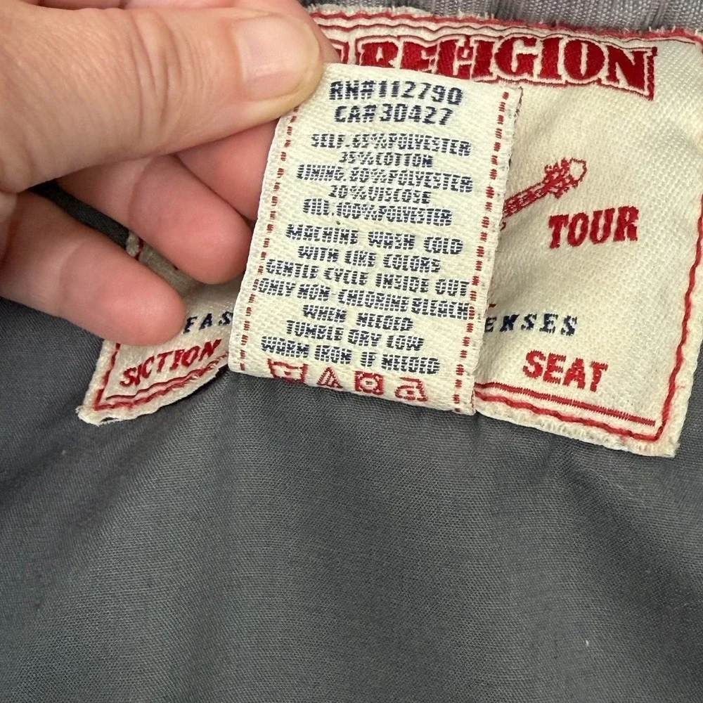 True‎ Religion Carter Vest Jacket Logo two tone Corduroy Men's L western